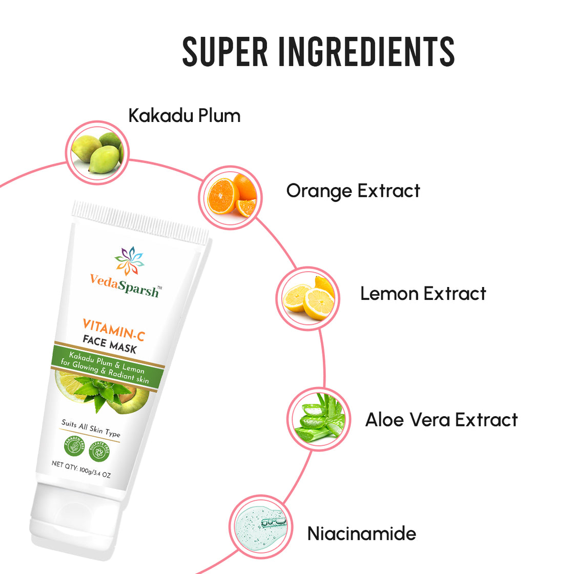 VedaSparsh Vitamin C Face Mask,100g