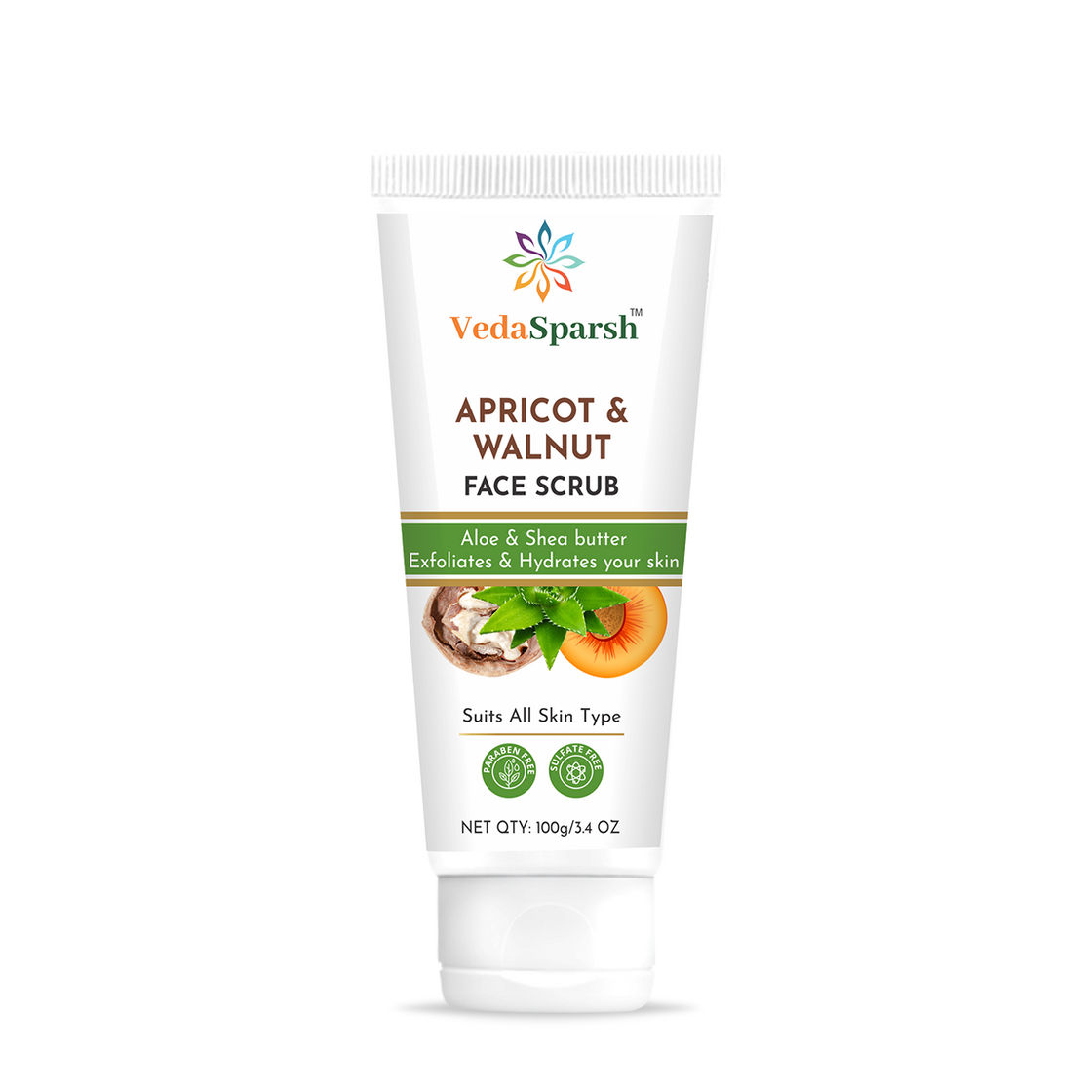 VedaSparsh Apricot & Walnut Face Scrub
