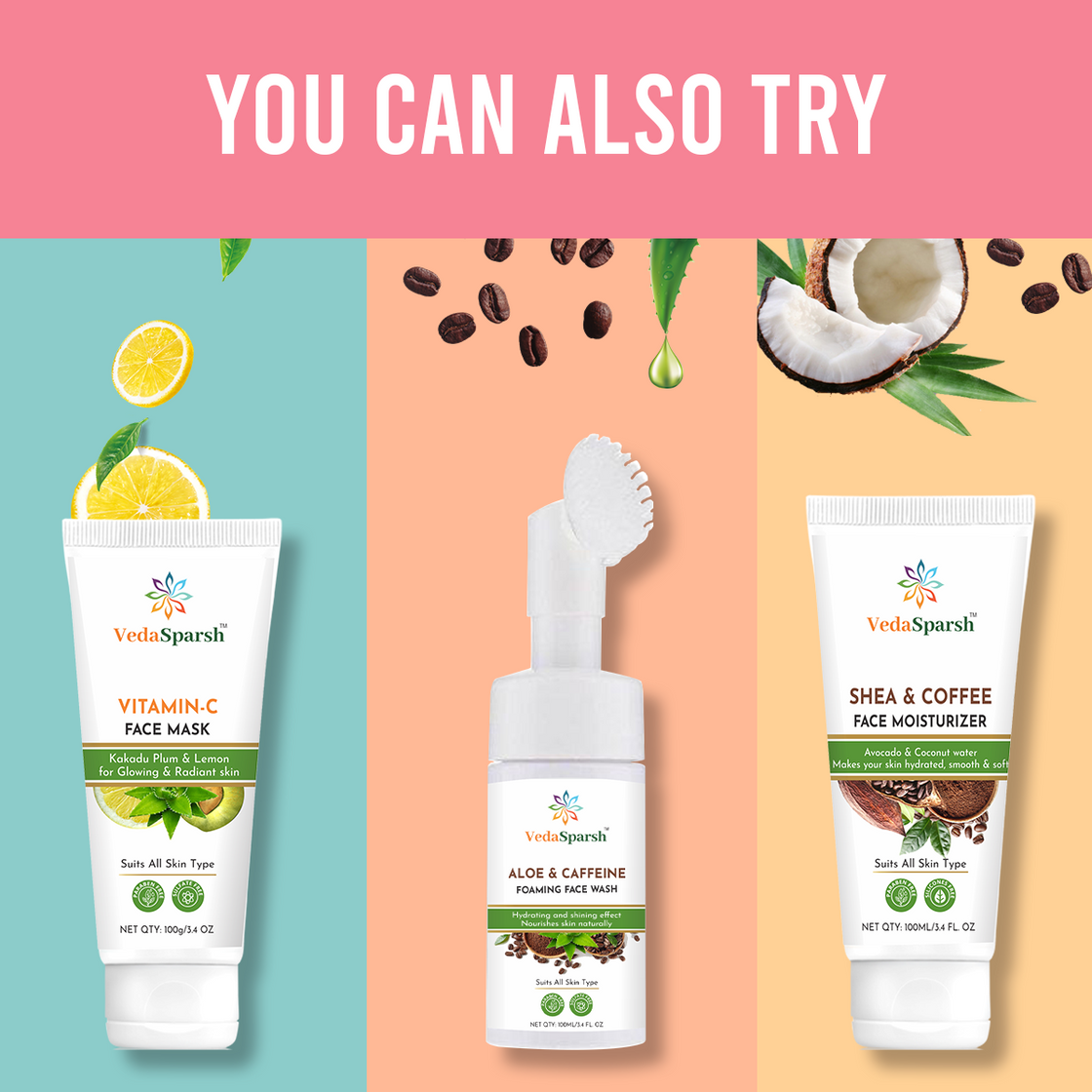 VedaSparsh Apricot & Walnut Face Scrub